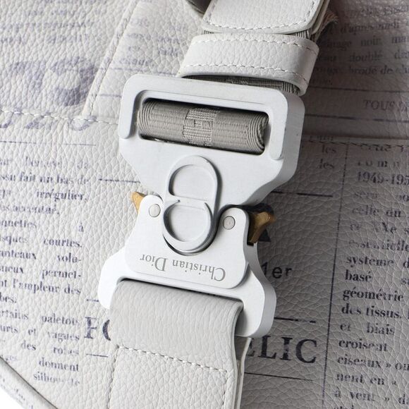 Christian Dior Daniel Arsham Saddle Crossbody Bag Printed Leather Print, White - Picture 8 of 9